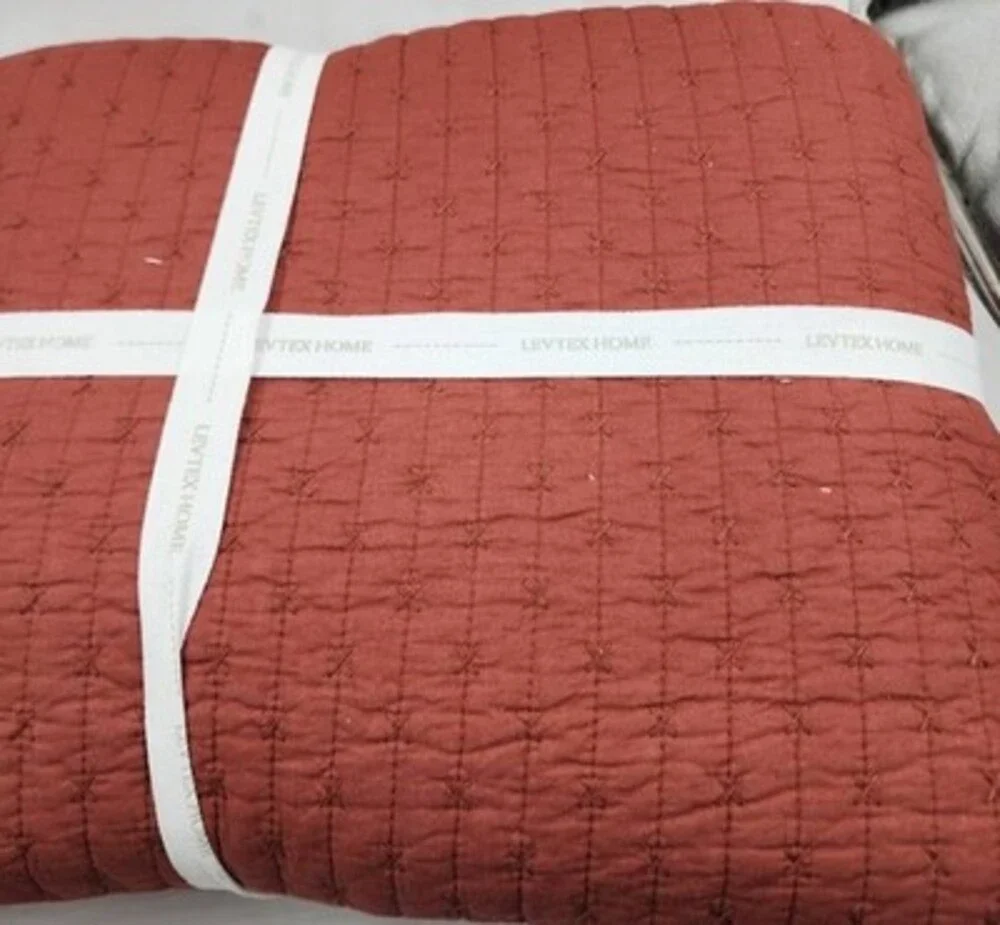 Levtex Home Cross Stitch Quilt Set Full/Queen - Clay